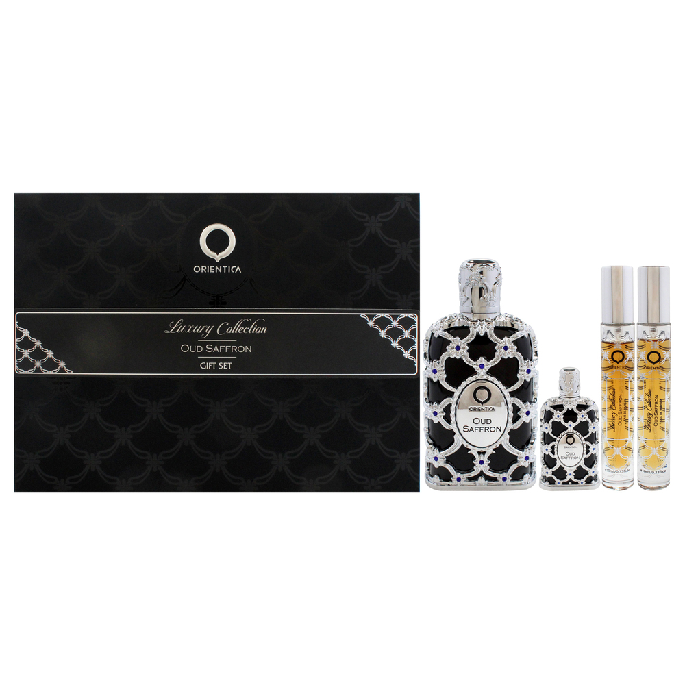 Oud Saffron Orientica 4 Pc 2.7oz EDP Spray, 2 x 10ml EDP Spray, 7.5ml EDP Splash